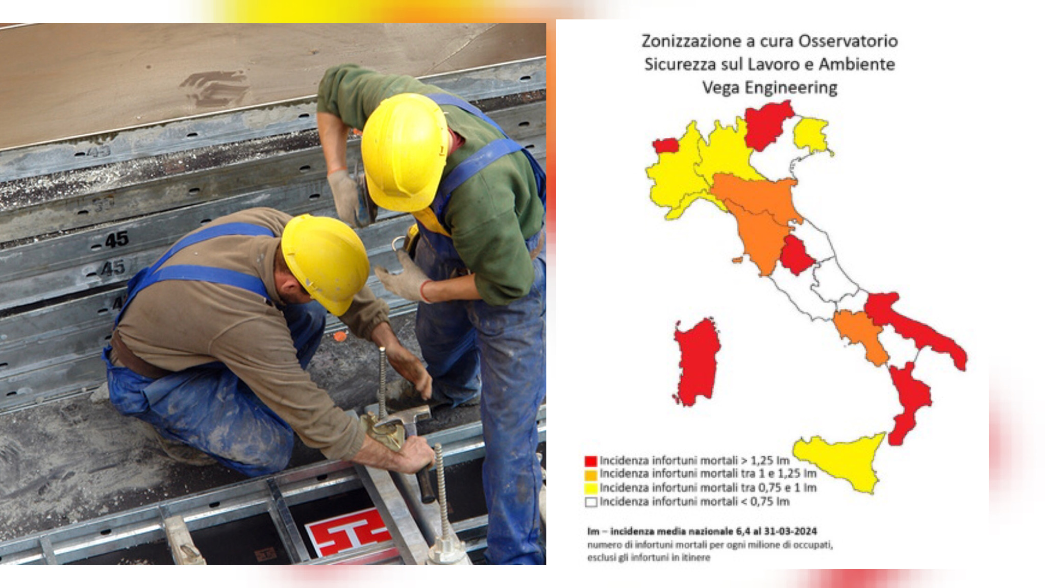 Infortuni sul lavoro, Sardegna in zona rossa: in Gallura 18 incidenti nel primo trimestre 2024