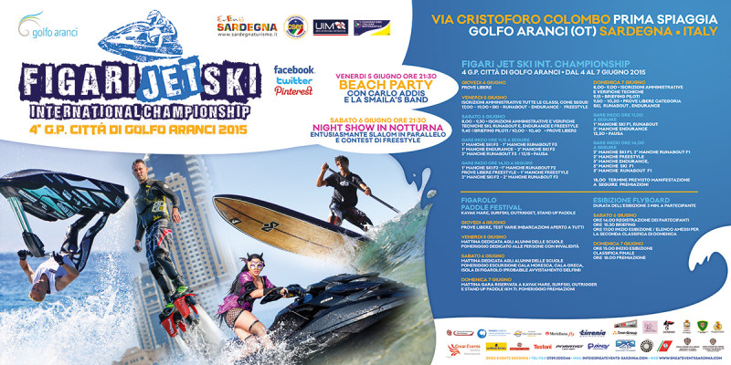 Figari Jet ski 4° G.P. Città di Golfo Aranci 2015 International Championship Sardegna eventi, Prima spiaggia Golfo Aranci 4-7 Giugno 2015