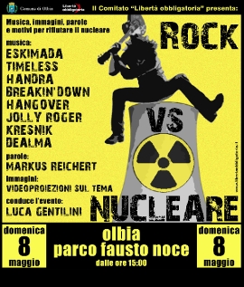 Rock vs Nucleare, domenica 8 maggio tutti insieme al Fausto Noce.