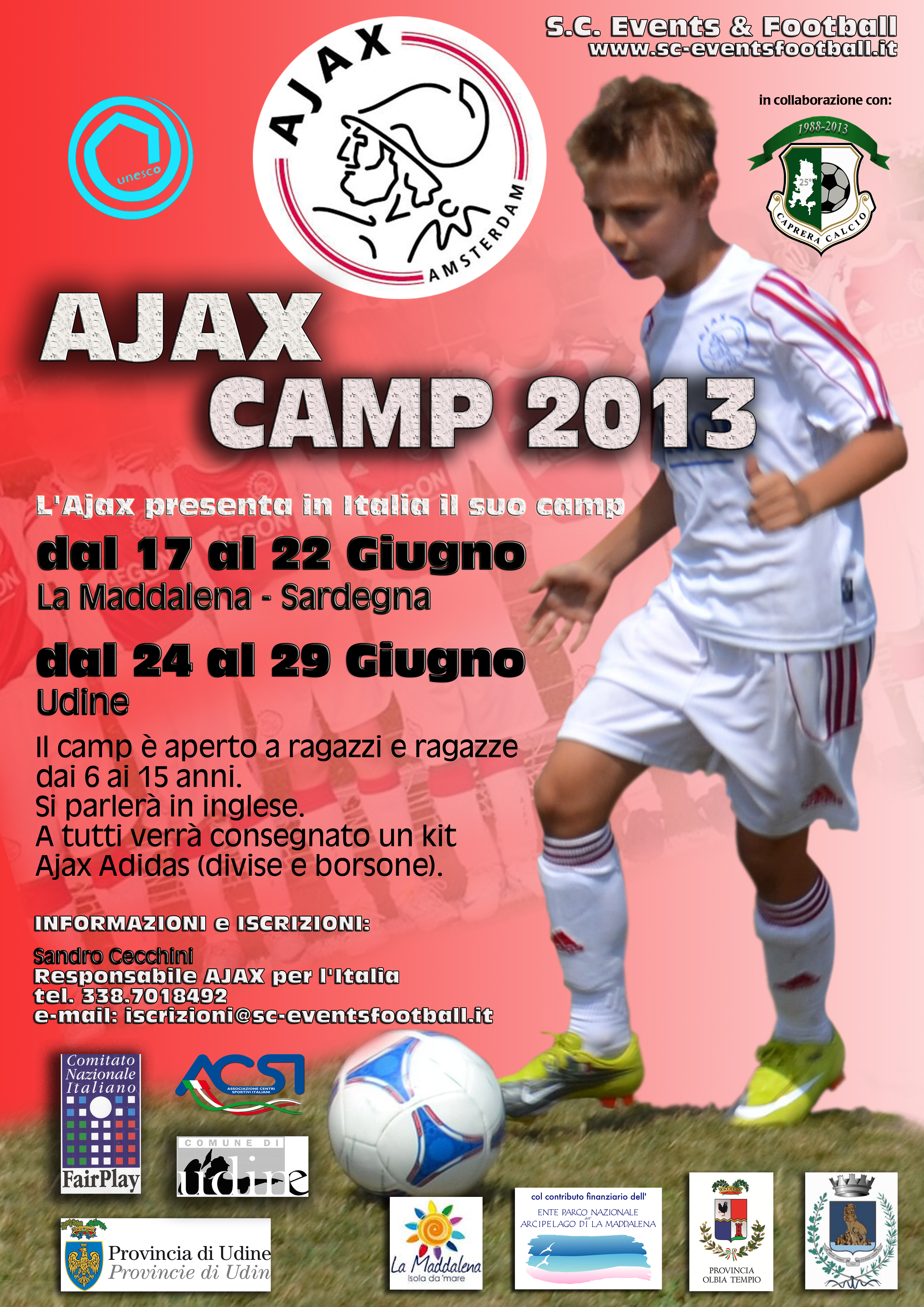 Grande successo dell’Ajax camp 2013 a La Maddalena