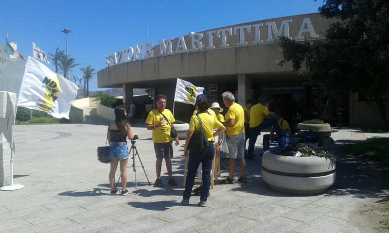 Presidio No Scorie al porto di Olbia: la mobilitazione non si ferma