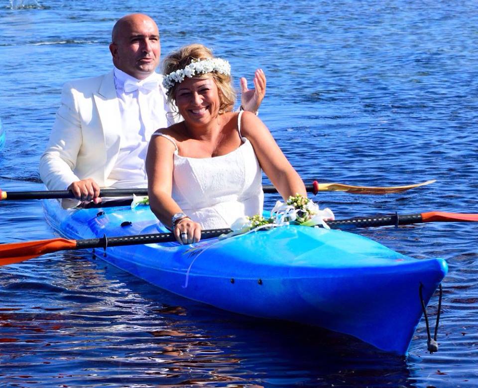 *Video* Matrimonio in kayak per Francesco Gambella e Nicoletta Pruneddu