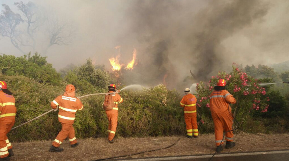 Incendio bonificato a Iglesias: massima attenzione per oggi in tutta l'Isola