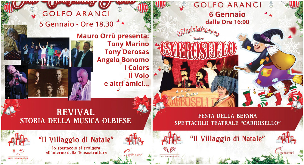 Golfo Aranci, doppio evento: Revival Musica Olbiese e la Festa della Befana!