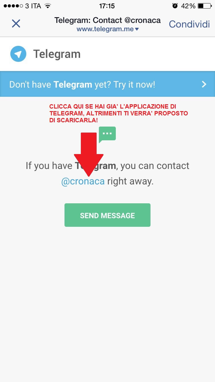 Olbia.it notifiche su telegram