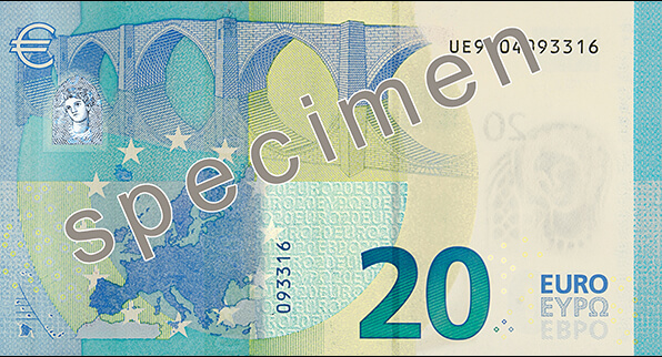 nuova banconota 20 euro retro