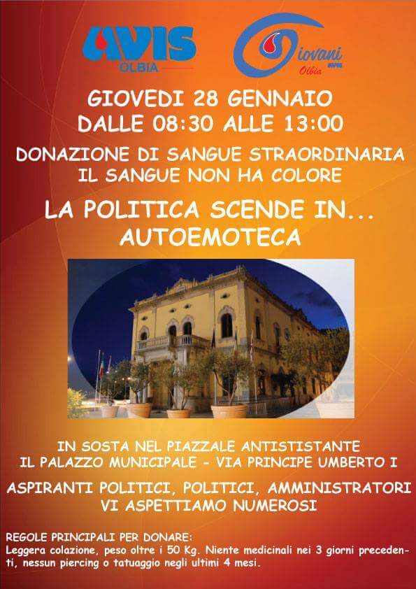 avis olbia politica municipio raccolta sangue