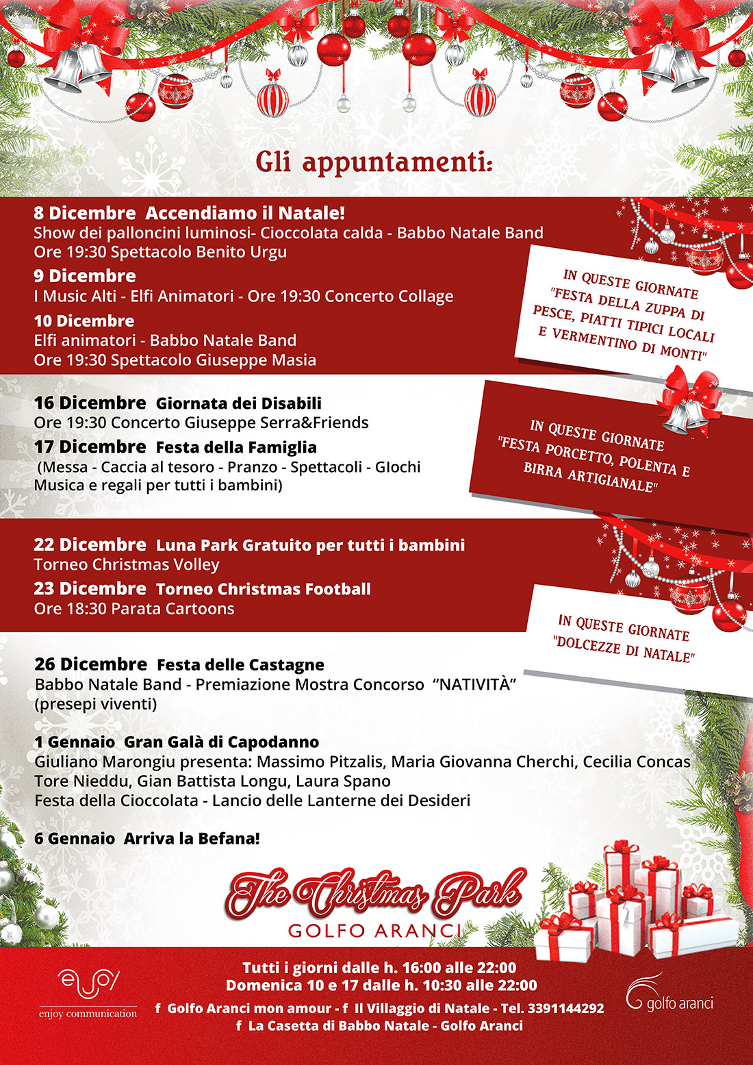 villaggio di natale golfo aranci christmas park eventi