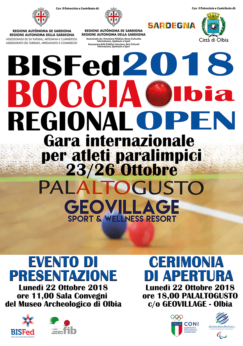 Locandina evento BOCCIA 2018 - Olbia