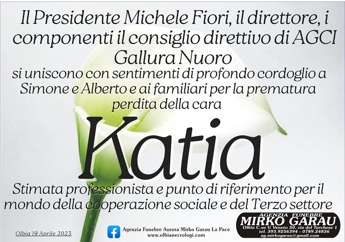 partecipazione necrologio olbia katia