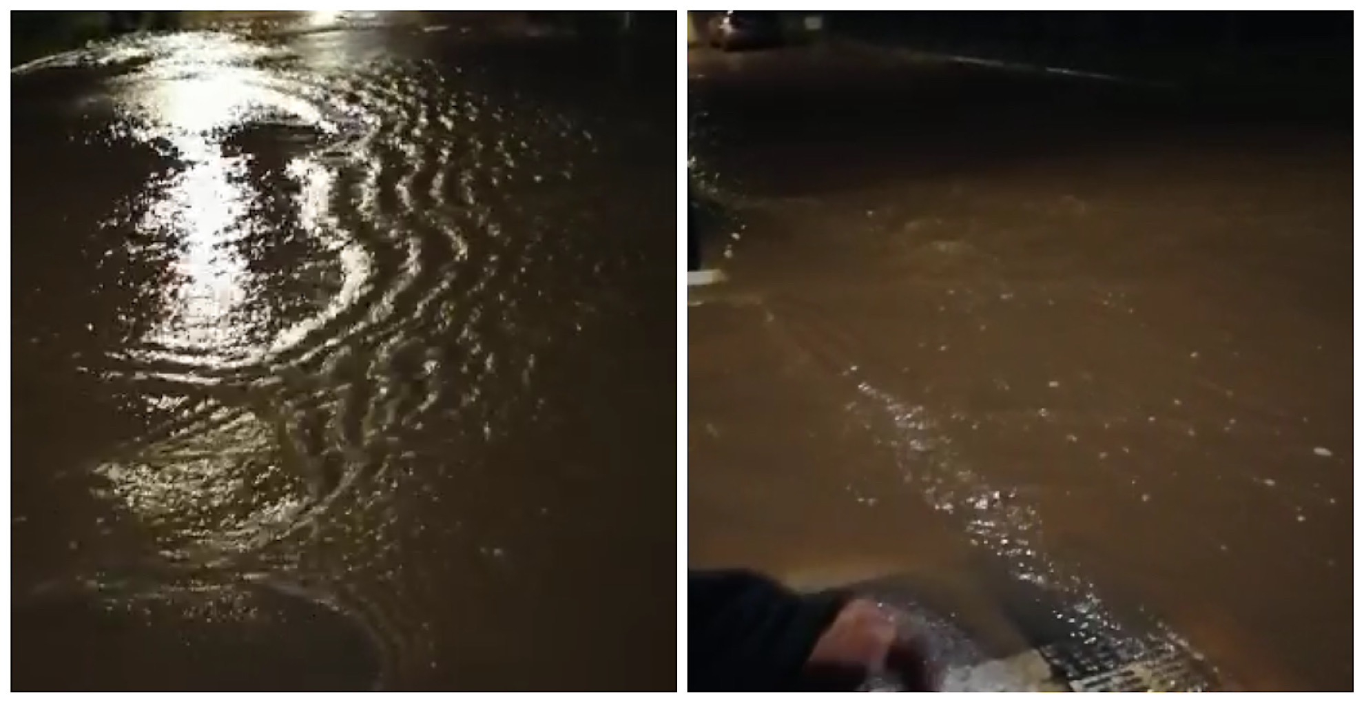 Maltempo Olbia: un fiume d’acqua allaga via Como a Maria Rocca