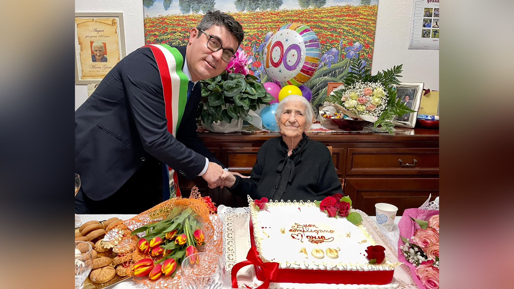 Sardegna: auguri a Maria Gusai che festeggia i 100 anni