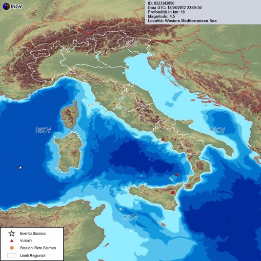 Scossa di terremoto tra Sardegna e isole Baleari