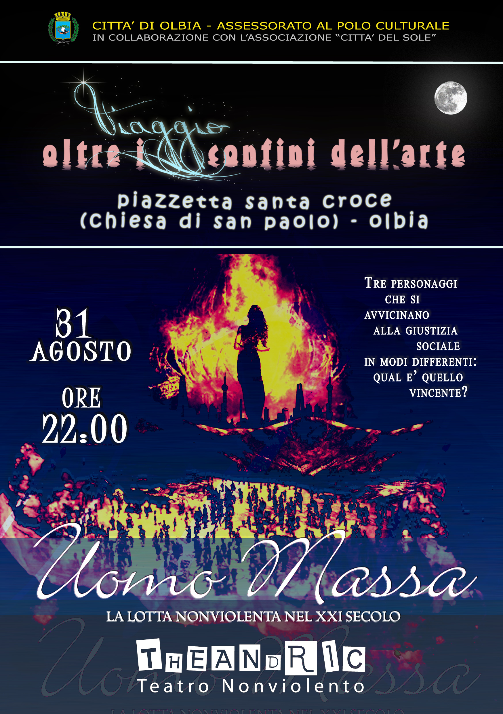 Teatro ad Olbia: in piazzetta Santa Croce spettacolo 
