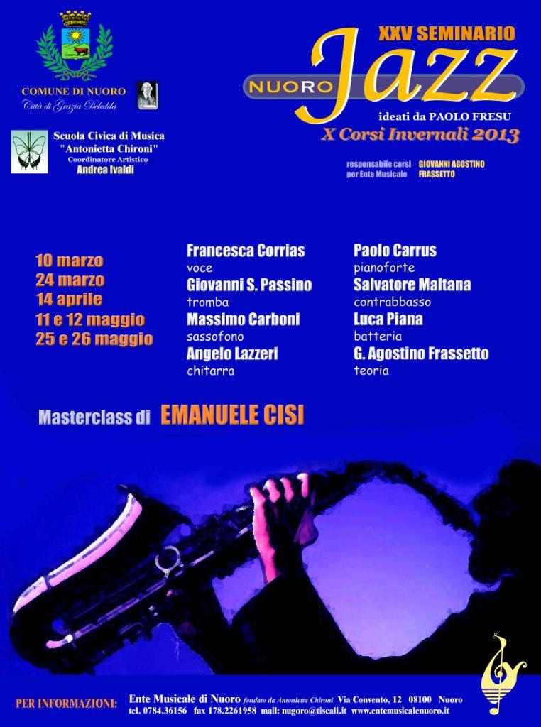 Nuoro: al via domenica la decima edizione dei corsi invernali del Seminario Jazz