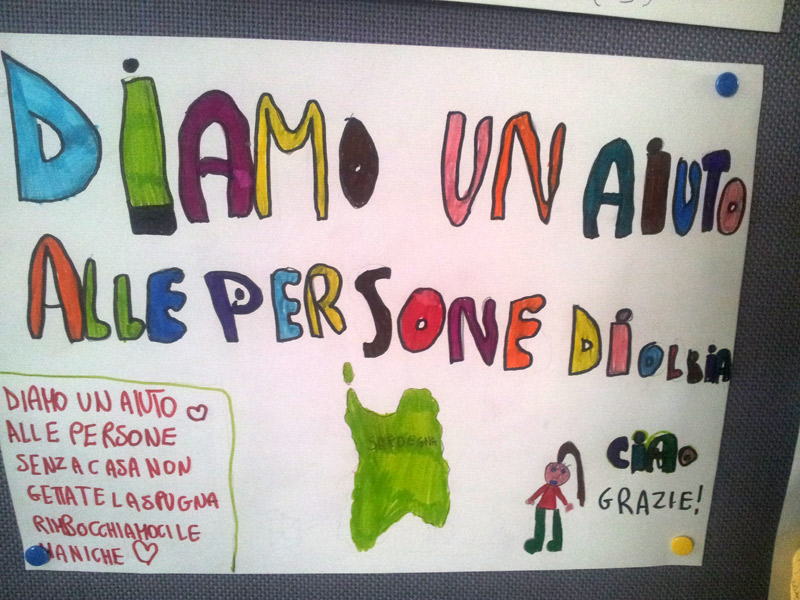 Alluvione, nei disegni dei bambini sardi la solidarietà per i bambini olbiesi