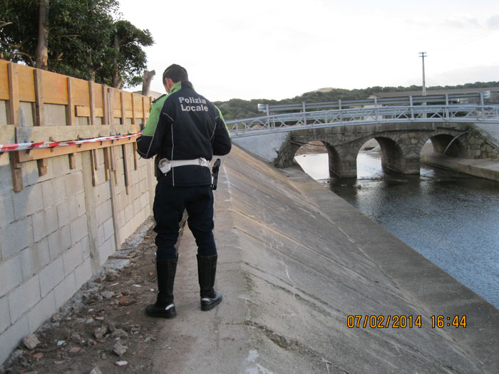 Post-alluvione, Olbia: sequestrato muro abusivo su argine Rio Siligheddu