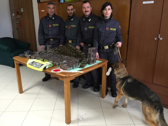 Olbia, sequestrati 40 kg di hashish