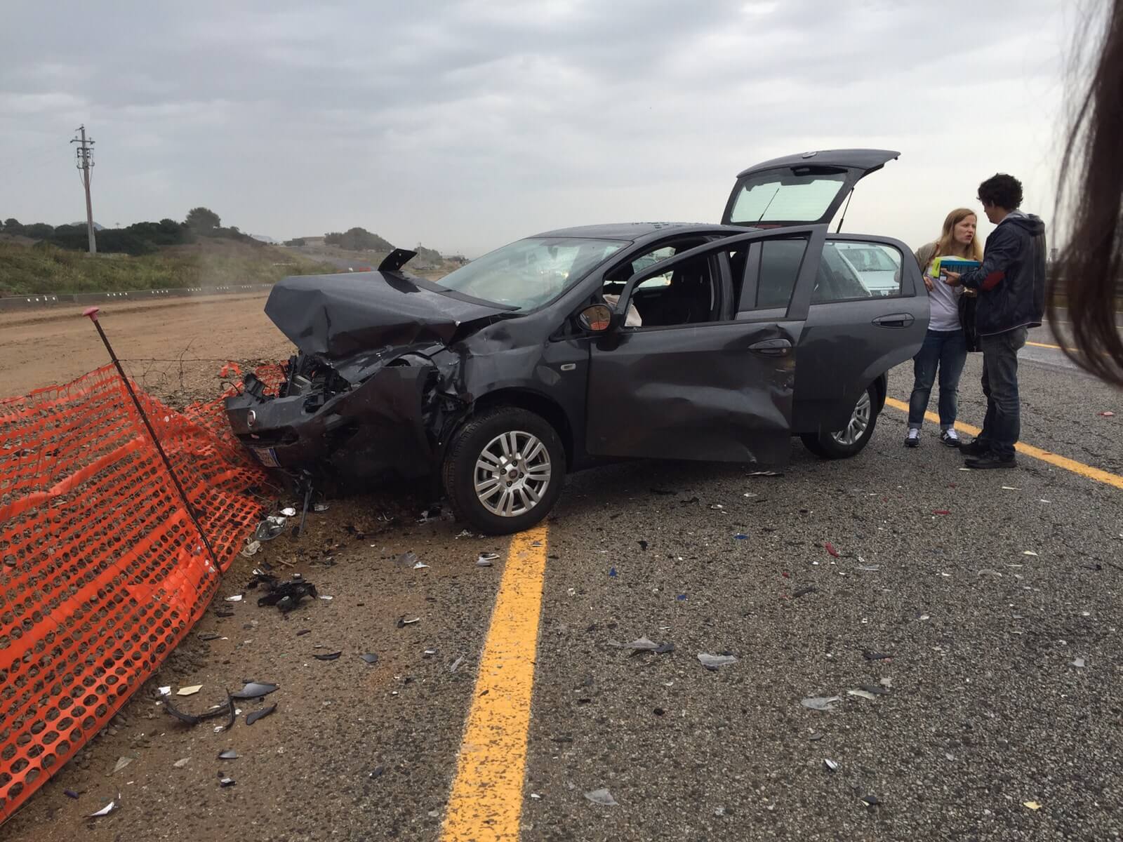 Incidente all'uscita di Olbia direzione Sassari.