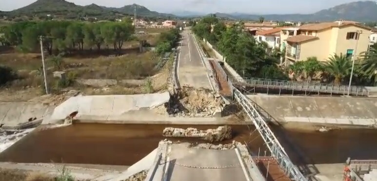 Fiordalisi ad Olbia per il ponte abbattuto