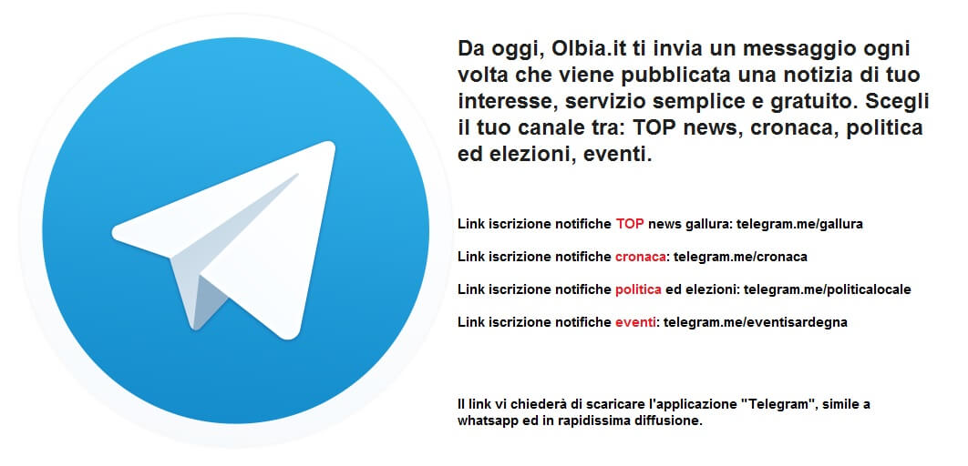 Olbia.it ti invia un messaggio quando pubblica una news che ti interessa.