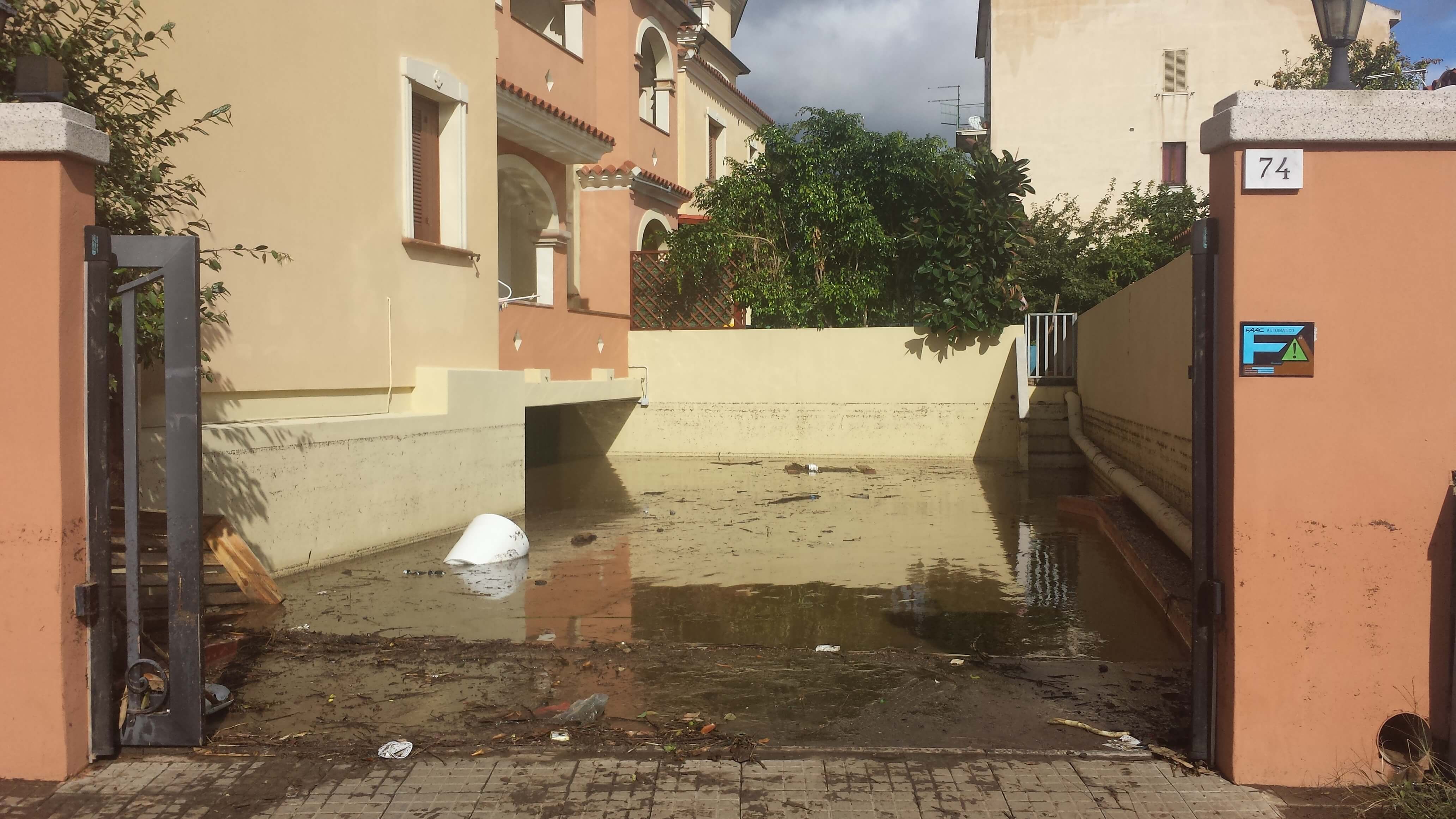 Olbia, rischio alluvione: il Comune vieta l'utilizzo dei seminterrati