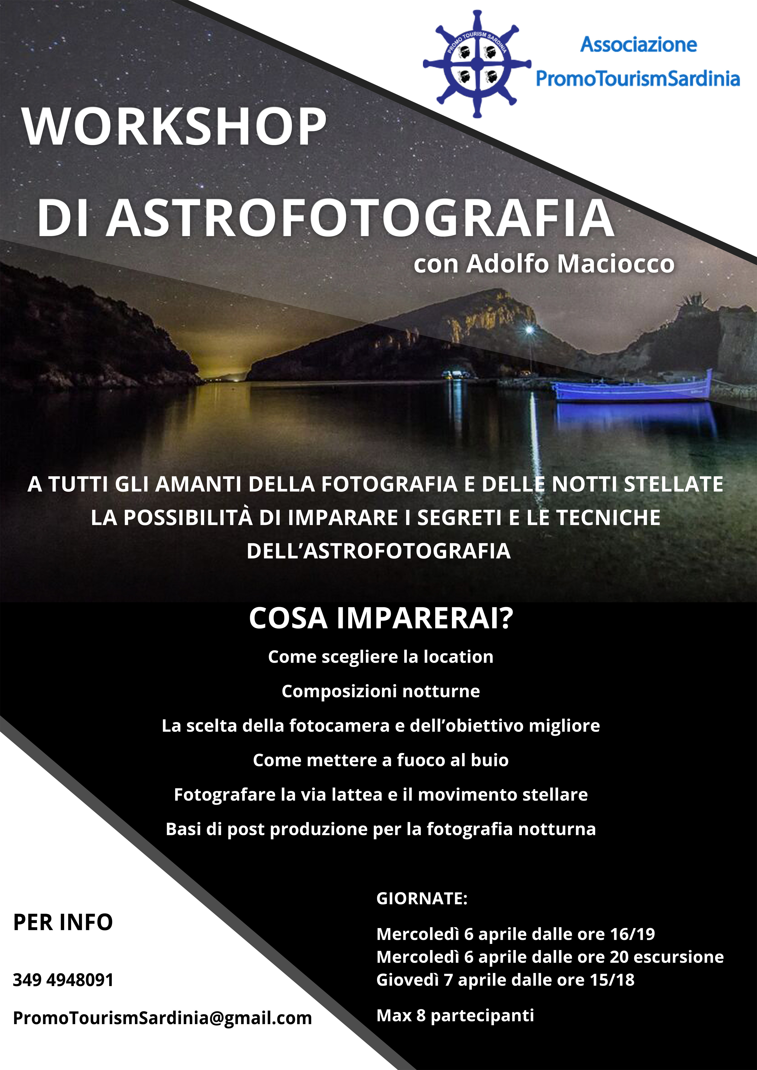 Workshop di Astrofotografia ad Olbia