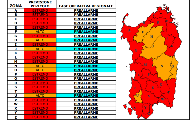 Forte vento e rischio incendi, Protezione Civile: prorogata allerta estrema