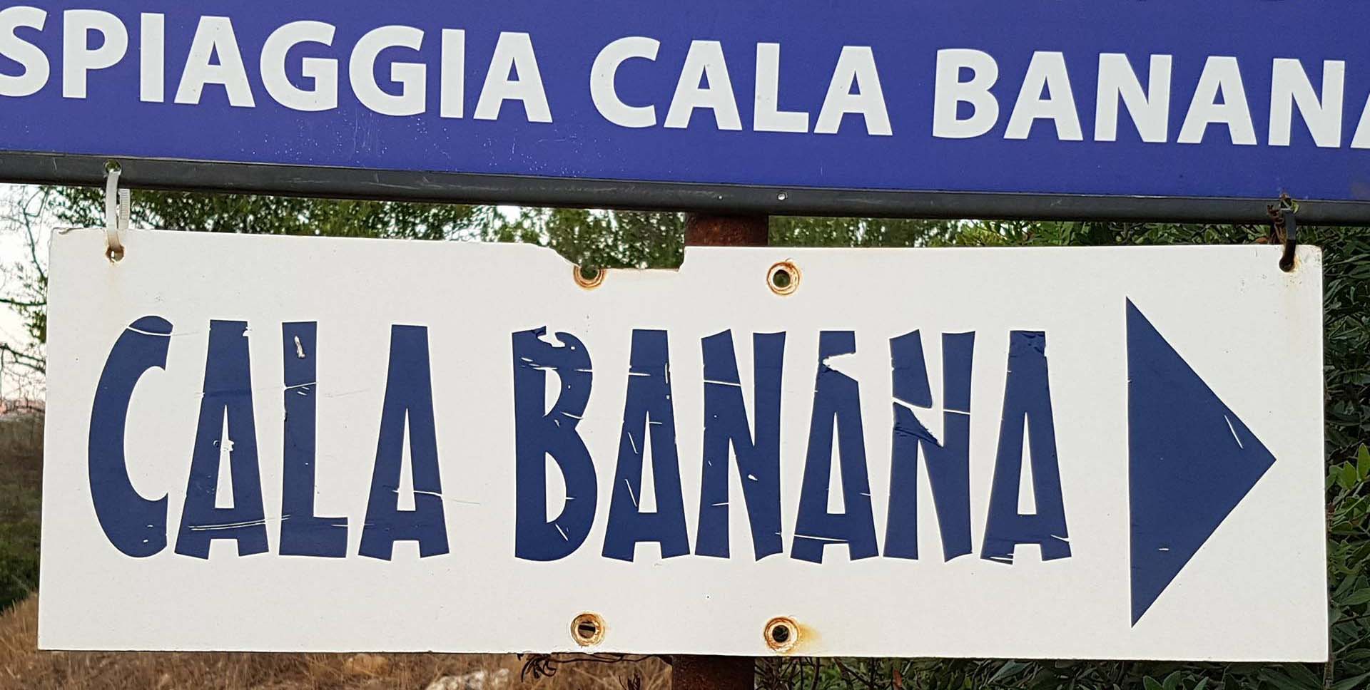 CALA BANANA: origini di un toponimo