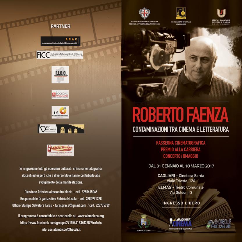 Premio del cinema a Cagliari: a Roberto Faenza retrospettiva e riconoscimento alla carriera dell'Alambicco