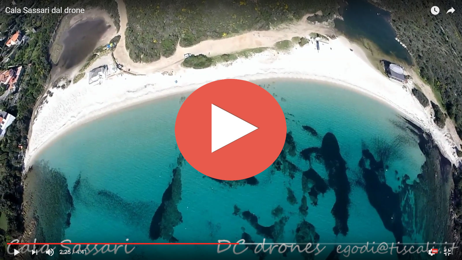 *VIDEO* La spiaggia di Cala Sassari vista dal drone