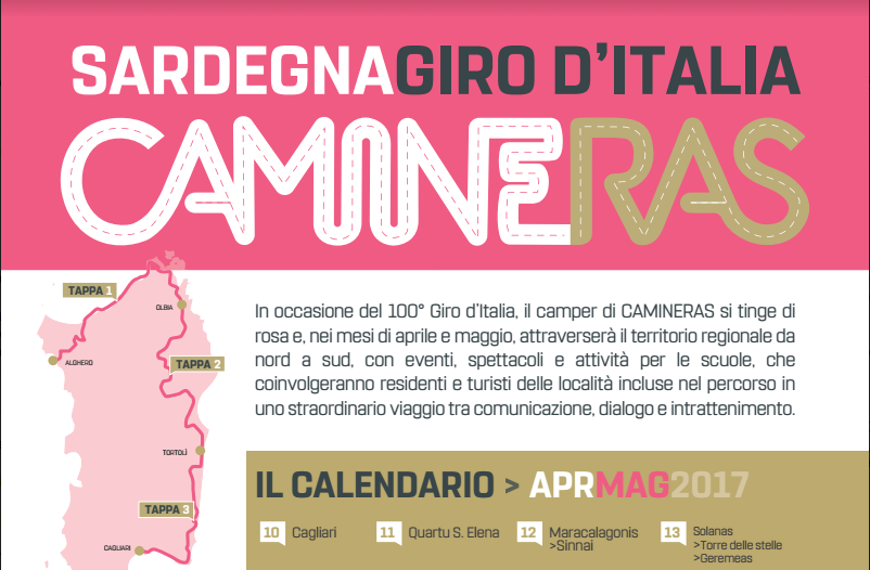Olbia, Giro Giro d’Italia 100: parte l’Urp itinerante di CamineRas in rosa