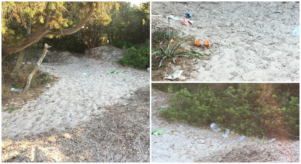 Olbia: gruppo di giovanissimi abbandona rifiuti in spiaggia