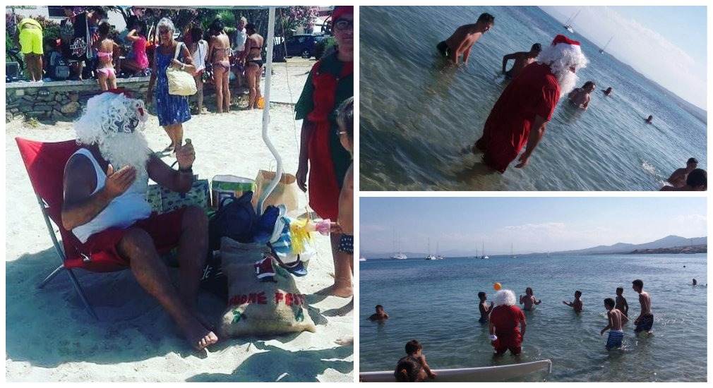 Golfo Aranci: avvistato Babbo Natale in spiaggia