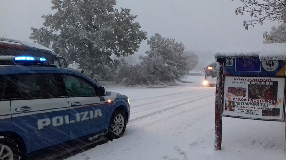 Maltempo Sardegna: nevicate in Barbagia