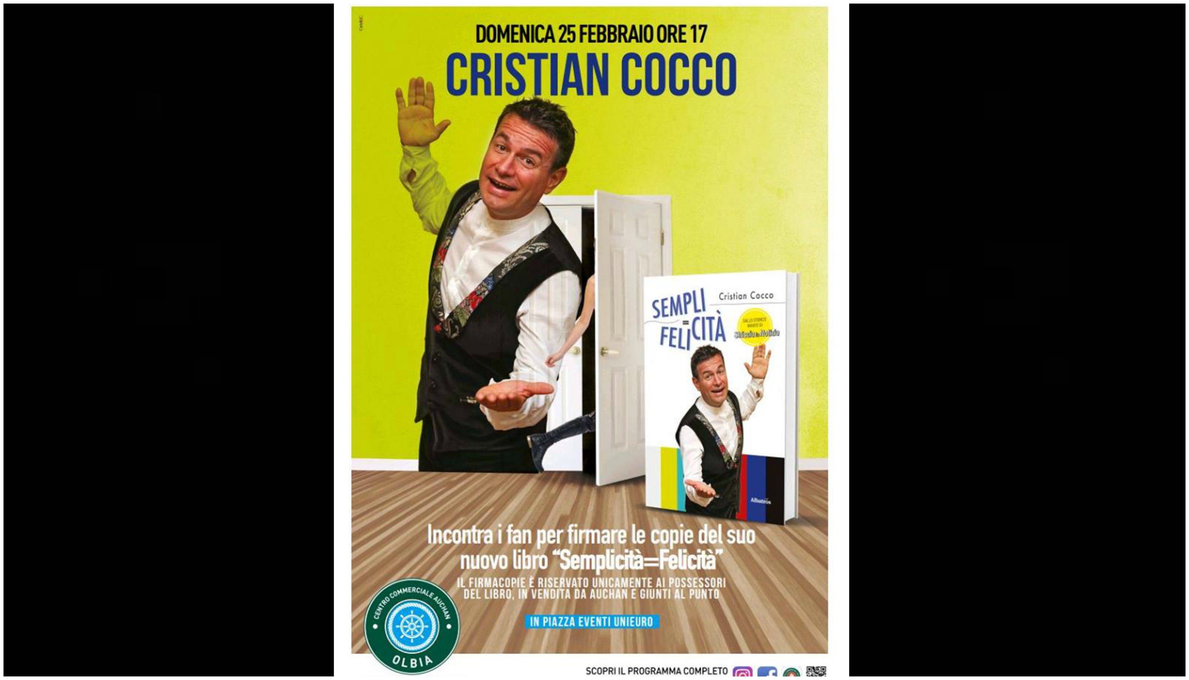 Cristian Cocco al Centro Commerciale Auchan Olbia