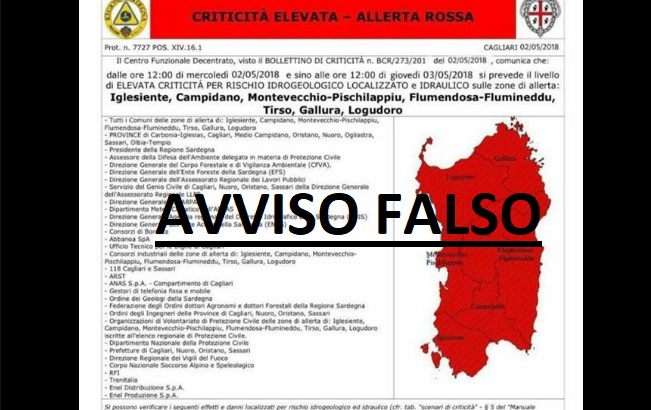 Maltempo: falso allarme meteo segnalato a Polizia Postale