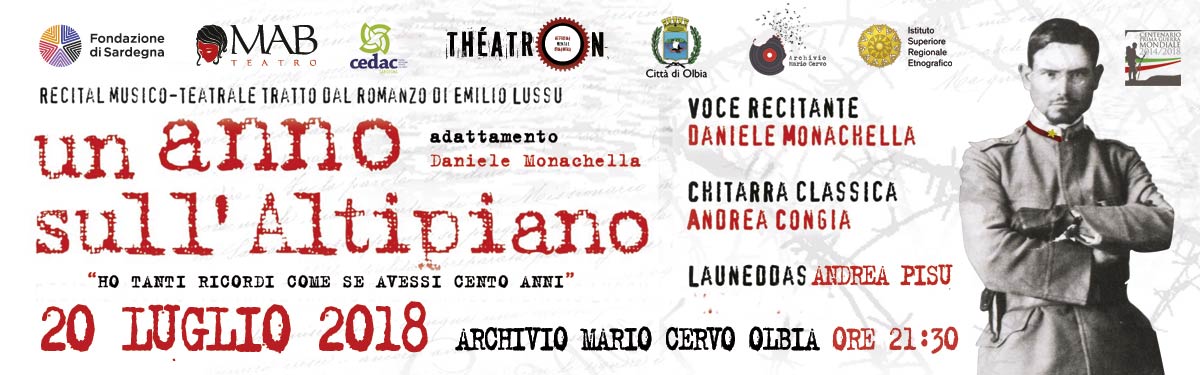 Olbia: teatro, musica e letteratura per commemorare la Grande Guerra