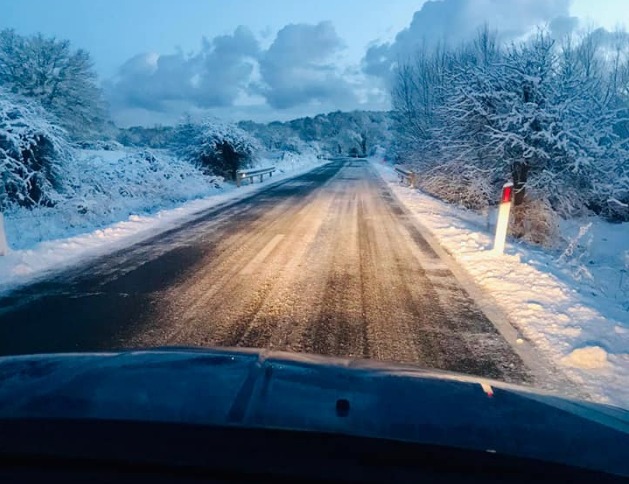 Fonni, nevicate copiose: ecco com'è la situazione delle strade