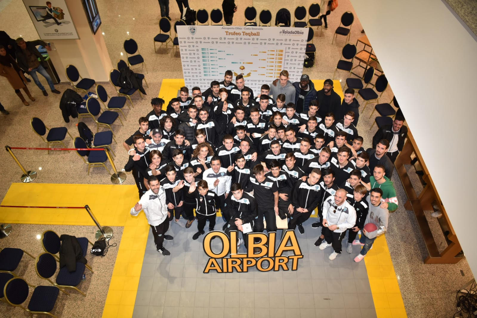 Olbia, Taqball in Aereoporto: grande successo per Olbia Calcio e Geasar