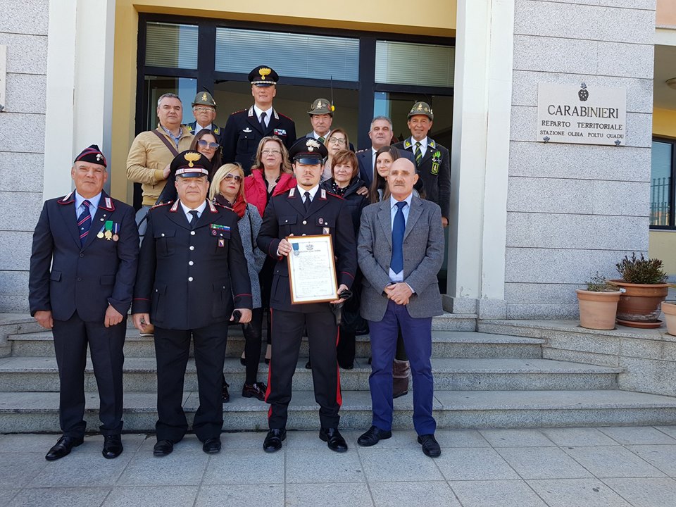 Olbia: gli eredi del Carabiniere Reale Mura donano la Medaglia d’Argento al Valor Militare