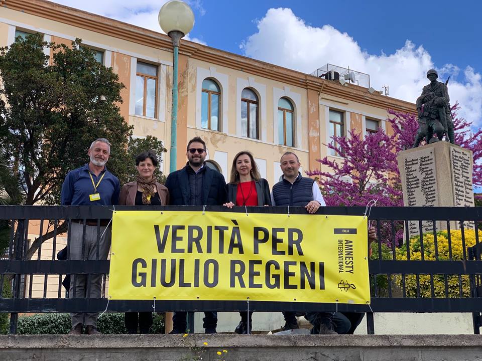 Arzachena e Amnesty International insieme in piazza: solidarietà per Regeni
