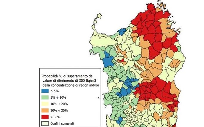 Gas radon in Sardegna: 49 i comuni a rischio