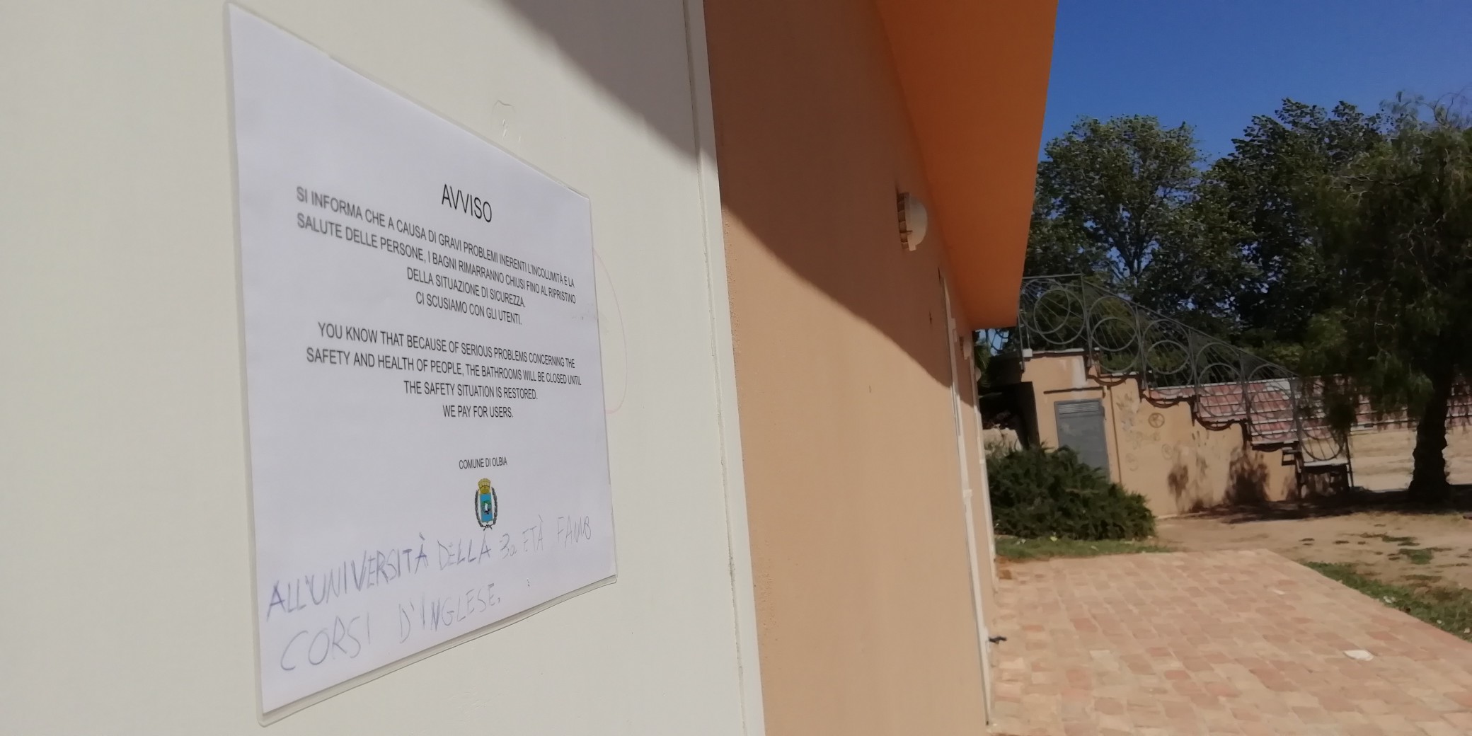 Olbia, bagni chiusi al Fausto Noce: ecco la traduzione del Comune