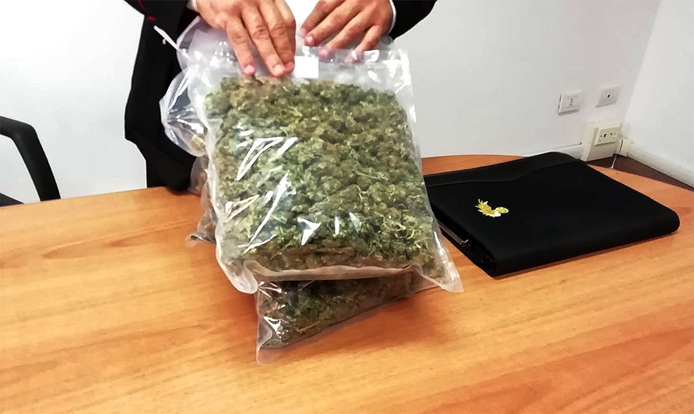 Nascondeva 55kg di marijuana in garage: arrestato 32enne