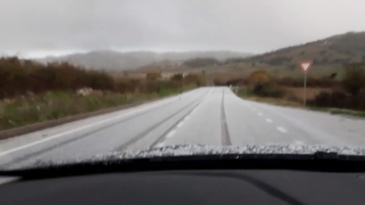 Olbia e Monte Acuto: una spruzzata di neve e grandine