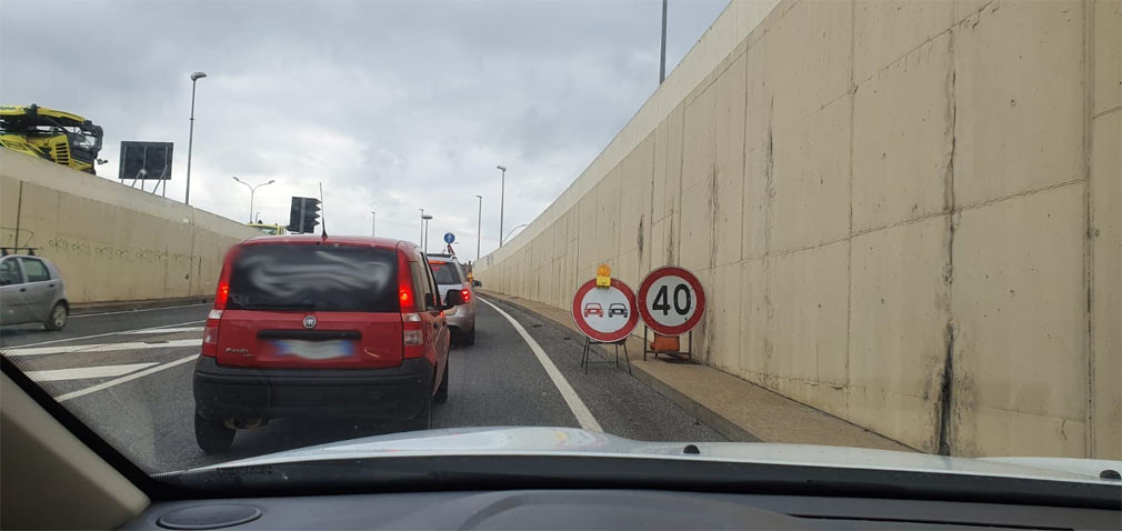 Olbia, lavori sopraelevata: traffico in tilt