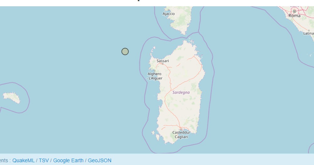 Sardegna: scossa davanti all'Asinara