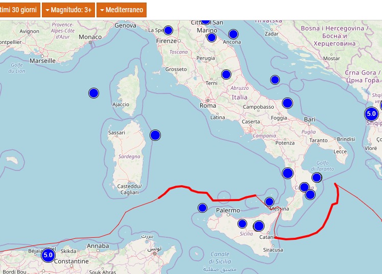 Terremoto sentito a Olbia, San Teodoro e Sassari