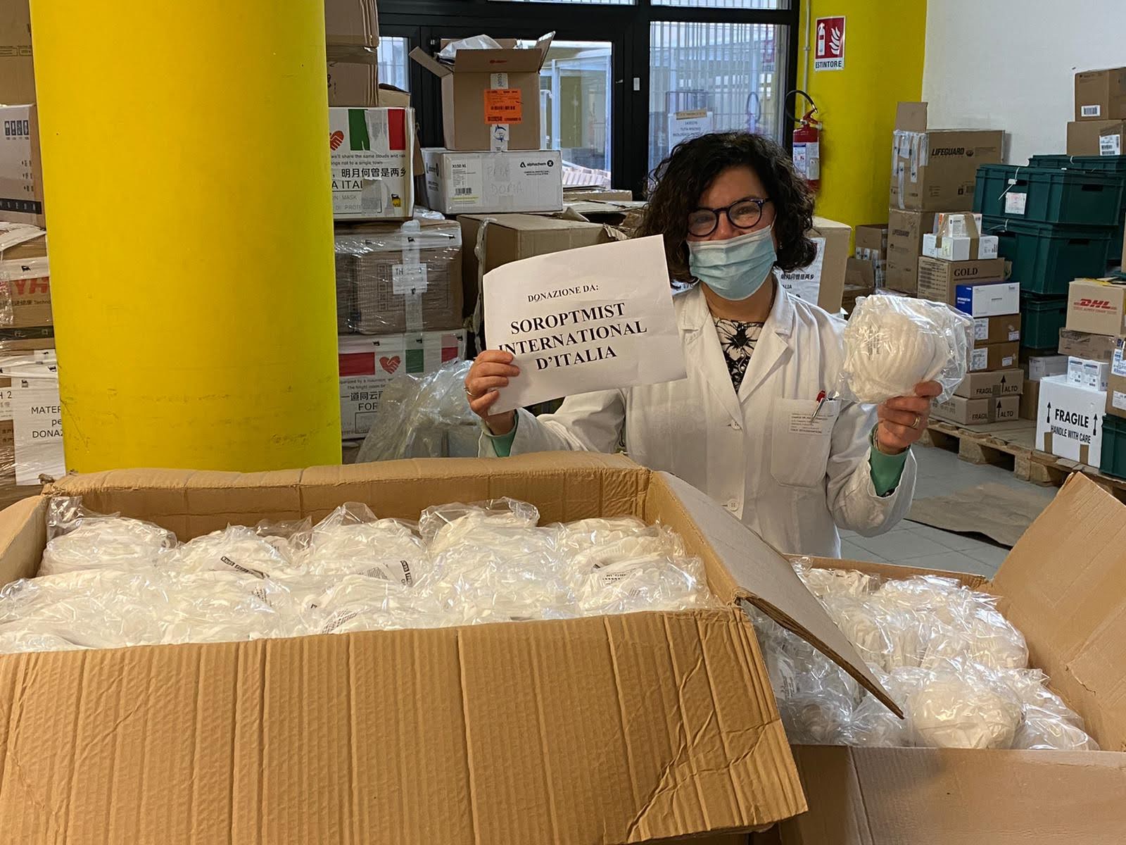 Soroptimist dona 1000 mascherine  a operatori dell'Aou